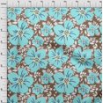 thumbnail image 4 of oneOone Velvet Rust Brown Fabric Floral Craft Projects Decor Fabric Printed By The Yard 58 Inch Wide, 4 of 4