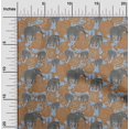 thumbnail image 2 of oneOone Viscose Chiffon Brown Fabric Animal Sewing Material Print Fabric by The Yard 42 Inch Wide, 2 of 4