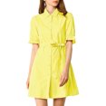 thumbnail image 1 of INSPIRE CHIC Women's Casual Short Sleeve Solid Color Button Down Shirt Dress, 1 of 4