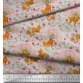 thumbnail image 2 of Soimoi Rayon Fabric Tree,Floral & Deer Animal Decor Fabric Printed Yard 42 Inch Wide, 2 of 3