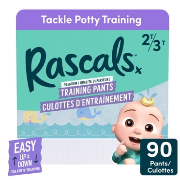 Rascals CoComelon Absorbent Potty Training Pants, Size 2T-3T, Carton, 90 Count