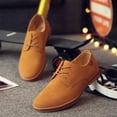 thumbnail image 1 of LSLJS Chaussures en Cuir pour Hommes, Chaussures Oxford Décontractées de Mode pour Hommes Unies à Lacets Chaussures en Cuir Chaussures d'Affaires pour Hommes, 1 of 3