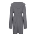thumbnail image 4 of Ccpelsie Mens Robe Lightweight Soft Bathrobe Sleepwear Spring Fall Winter Mens Warm Loungewear with Pockets(A01-Grey,XL), 4 of 4