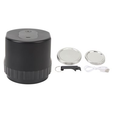 MAYUJIAA Electric Mason Jar Vacuum Sealer Vacuum Sealing Machine with Regular Wide Mouth Mason Jars Lids Black HW313-29161