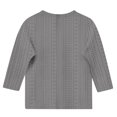 thumbnail image 5 of Plebaso Blouse Décontractée à Manches 3/4 pour Filles, Col Rond, Couleur Unie, Ajourée, 5 of 5