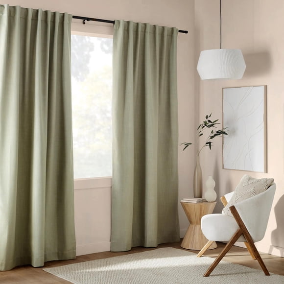Bouclair Sage Taha Rod Pocket Back Tab Blackout Curtain 54x84 in (137x213 cm)