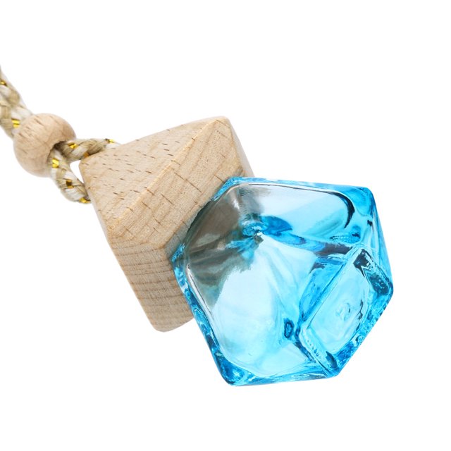 1pc Home Car Hanging Air Freshener Perfume Fragrance Diffuser Empty Glass Bottle