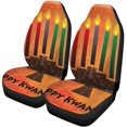 thumbnail image 1 of RYLABLUE Set of 2 Car Seat Covers Kwanzaa Greetings Kinara Happy Kwanzaa Orange Abstract Universal Auto Front Seats Protector Fits for Car,SUV Sedan,Truck, 1 of 5
