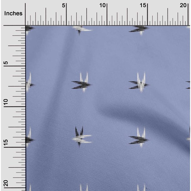 oneOone Cotton Silk Fabric Arrow Ikat Print Fabric BTY 42 Inch Wide