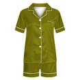 thumbnail image 4 of Besolor Pyjama d'Été pour Femme, Tenue de Nuit Décontractée à Manches Courtes, Chemise Boutonnée avec et Ensembles, Tenue de Détente, Pjs, 4 of 4