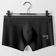 thumbnail image 1 of RXIRUCGD Mens Underwear Men's Solid Color Ice Silk Seamless One Piece Boxer Briefs, 1 of 3