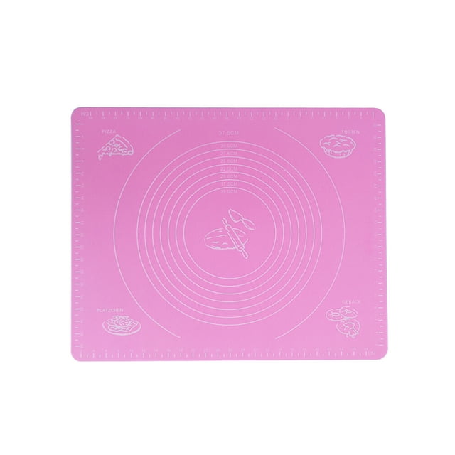 Pastry Mat Extra Large Thick Silicone Baking Mat with Measurements Non Stick Non Pastry Rolling Mat (Pink)