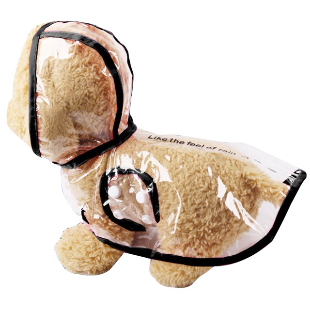Imperméables imperméables Transparents pour Animaux de Compagnie (Noir XL)