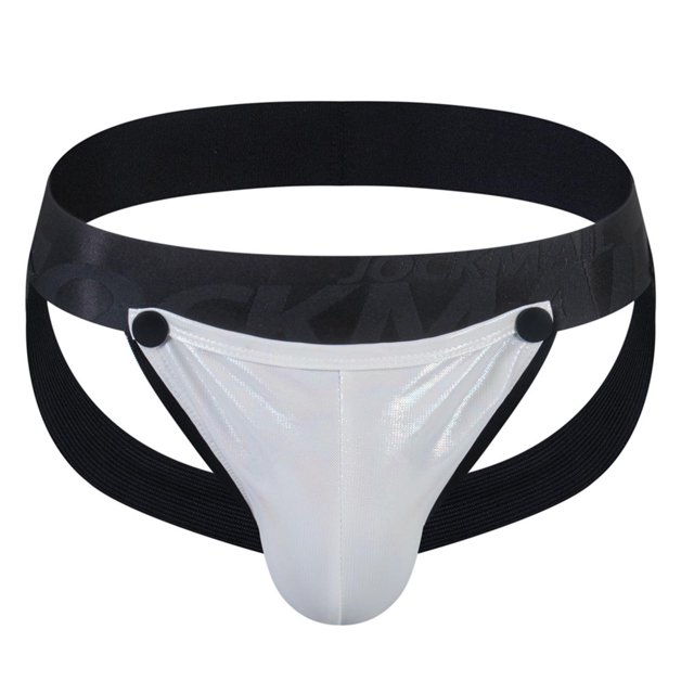 EOYWHK Mens Adjustable Jockstrap Stretch G-String Thong Shiny Open Crochet T Back Brief with Pouch