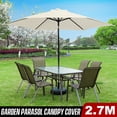 thumbnail image 1 of 9ft 6 Ribs Umbrella Replacement Canopy Garden Patio Market Table Outdoor Deck Umbrella Replacement Canopy Cover 6 Colors (Canopy Only), 1 of 12