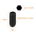 thumbnail image 2 of Unique Bargains Ball Point Set Screws, M4 x 10mm High Carbon Steel Metric Spring Hex Socket Grub Screw 10 Pack, 2 of 7