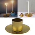thumbnail image 1 of fastboy Pillar Candle Holder Candlelight Home Decor for Party Christmas Dining Gold Small, 1 of 9