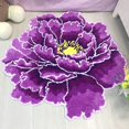 thumbnail image 4 of Lonbiaci Rug,3D Peony Thick Flower Carpet Bedroom livingroom Round Rug Bed Soft Parlor Pink Rug, 4 of 6