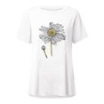 thumbnail image 2 of Chemises à Manches Courtes pour Femmes Mode Décontractée Chemises Imprimées Manches Courtes Tee-Shirt Ample Tunique Blouse Tunique Manches Courtes pour Femmes, 2 of 4