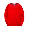 thumbnail image 1 of Chandails pour Bébés Filles Hiver Garçons Filles Chandails à Manches Longues Décontractés à Col Rond Hauts Amples Unis Tunique Mignonne Blouse T-Shirts Chandail à Col Rond pour Bébé Rouge 3-4T, 1 of 3