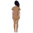 thumbnail image 3 of Moomaya Ensemble de Nuit pour Femmes Pyjama en Coton Tenue de Sommeil 2 Pcs Chemises de Nuit, 3 of 7