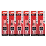 Uni-Ball Signo 207 Recharges de stylo gel, 0.7mm, Point moyen, encre noire, boîte de 12