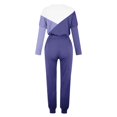 thumbnail image 4 of CHOK Womens Sport Set Long Sleeve Patchwork Color with Loose Cozy Petite Sweatpant Trendy Fall Winter Suits (X-Large  Pink), 4 of 5