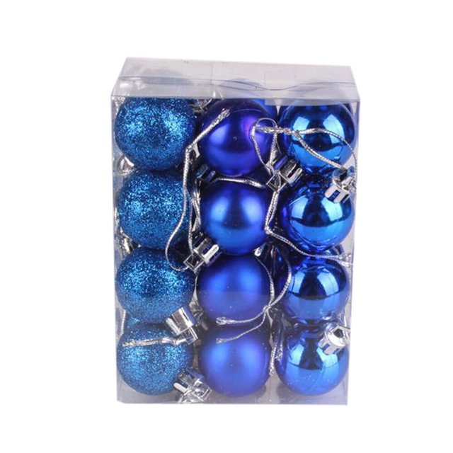 30mm Christmas Tree Ball Bauble Hanging Home Party Ornament Decor White