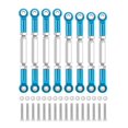 thumbnail image 1 of fastboy 8pieces Wheelbase Steering Link Rod Set For MN WPL 1/16 C14 RC Car Accessories Blue, 1 of 6