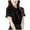 Black, variant on Womens Shirts Tops Ladies Chiffon Short Sleeved Summer Thin Loose Temperament Plus Size Slim Fall Clothes for Women Tees Blouses White Size S