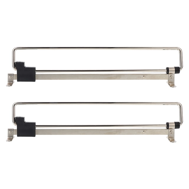 Shisuyan 2 Pcs Tringle Rétractable de Garde-Robe Coulissante Rail Extensible Tringle de Penderie Coulissante Rail de Valet de Garde-Robe Coulissant Extensible Télescopique Tringle à Vêtements Support de Tringle de Garde-Robe Rail de Cintre de Garde-Robe