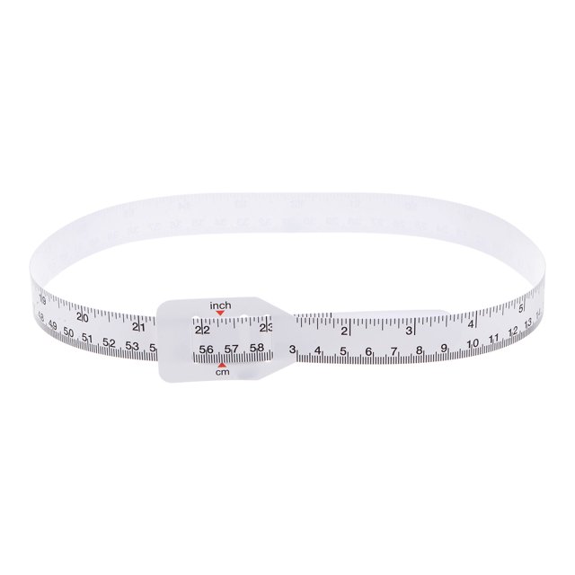 Unique Bargains Head Circumference Tape 24'(60cm) Flat Plastic Measuring Rule Measure for Child Head Arm Circumference, White