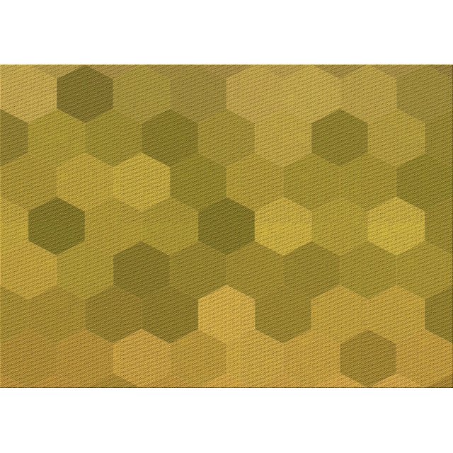 Ahgly Company Tapis Rectangulaire Lavable en Machine Intérieur Transitionnel Jaune, 2 Pieds x 5 Pieds