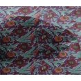 thumbnail image 4 of oneOone Viscose Chiffon Fabric Leaves & Floral Block Print Fabric BTY 42 Inch Wide, 4 of 5
