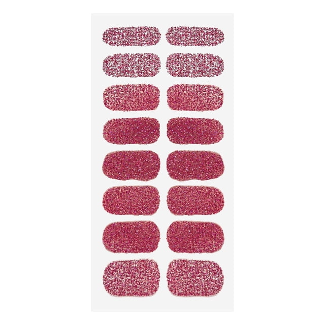 Birdeem 16 Small Nail Art Stickers Solid Color Glossy Nail Stickers