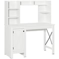 thumbnail image 1 of HOMCOM 47 Inch Computer Desk, Home Office Desk with Storage, White, 1 of 10
