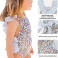 thumbnail image 4 of Girls Halter One-Piece Swimsuit Print Cute Beach Swimsuit, 4 of 5