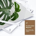 thumbnail image 2 of 6x8 Acrylic Frame 6 Pack, 20mm Thicker Frameless Clear Picture Frame, Double Sided Magnetic Picture Frame, Free Standing Desktop Display 6 6x8, 2 of 5