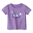 thumbnail image 1 of Chandail Court de Danse 2t Chandails à Manches Longues Filles Garçon et Fille Mode Décontractée Imprimé Col Rond Ample T-Shirt à Manches Courtes Haut, 1 of 4