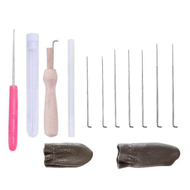 Needle Felting Starter Kit Handmade Mat Glue Stick Wooden Handle Needles Set DIY Craft Accessories