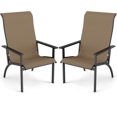 thumbnail image 1 of Costway 2PCS Adirondack Chair with 400 lbs Weight Capacity High Back and Metal Frame, 1 of 9