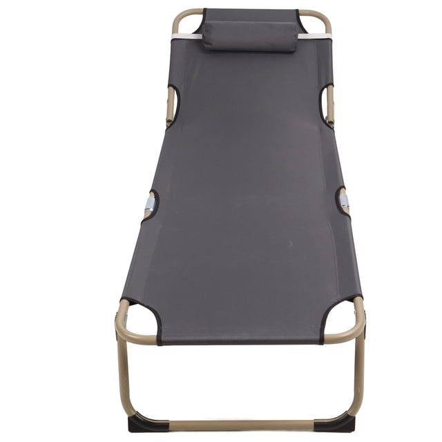 Lit de Camping Pliant Portable, Lit de Camping Pliant Portable Réglable 4 Positions Haute Résistance pour Piscine pour Plage