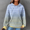 thumbnail image 2 of Yuyuzo Hoodies for Women Long Sleeve Casual Pullover Color Block Drawstring Sweatshirt with Pockets, 2 of 5