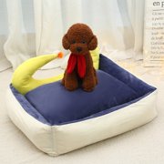EGNMCR Dog Beds, Pet Beds Flower-shaped Winter Warm Plush Bed Plush Soft Pet Bed Calming Bed Kennel bed