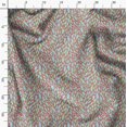 thumbnail image 3 of Soimoi Orange polyester Crepe Fabric Leaves Leaves Printed Fabric 1 Yard 42 Inch Wide, 3 of 6
