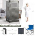 thumbnail image 3 of Costway Portable Steam Sauna for Home Full Body Sauna Box with 3L Steam Generator Grey, 3 of 10