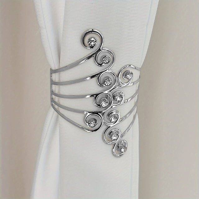 PRETXORVE Boucle de Rideau en Métal Boucle Ajourée Boucle de Rideau Ajustable