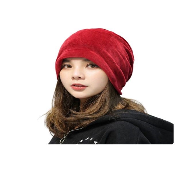 Femmes Velours Musulman Volant Cancer Chimio Chapeau Bonnet Écharpe Turban Tête Wrap Caps