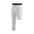 thumbnail image 1 of Mens 3/4 Compression Pants Workout Leggings Tights Base Layer Pants for Running S White Left Short, 1 of 8