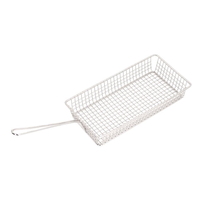 Deep Fryer Basket with Long Handle, Easy to Clean Deep Fried Drain Basket for Kitchen Restaurant Home Commercial Use